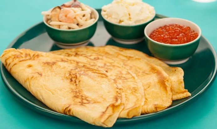 Пышные блинчики на сметане