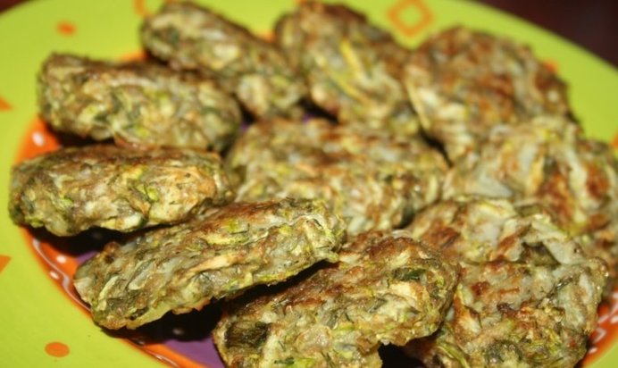 Кабачковые оладьи в духовке (без масла)