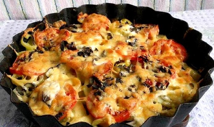 Овощи с фаршем запеченные в духовке