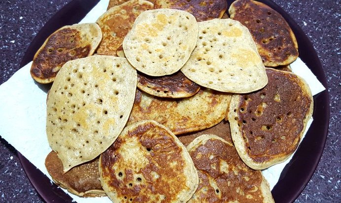 Оладьи отрубные со льном