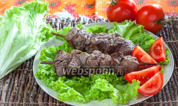 Шашлык из говядины с киви