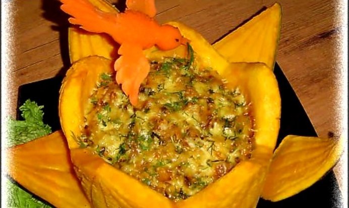 Тыквенная запеканка Цветок лотоса