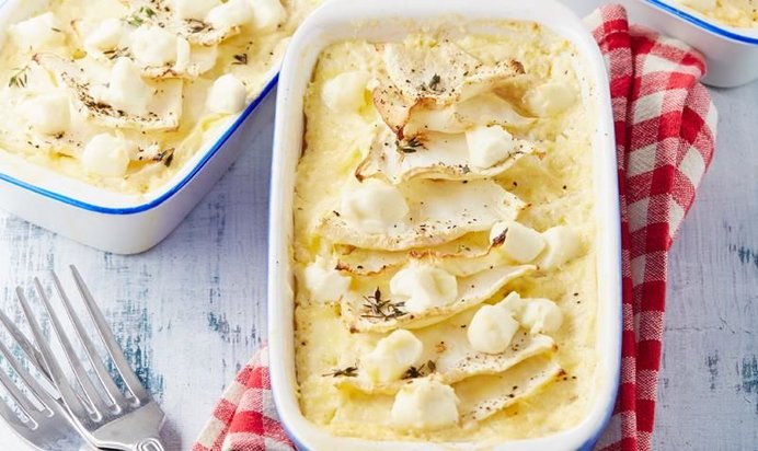 Запеканка из сельдерея с тимьяном