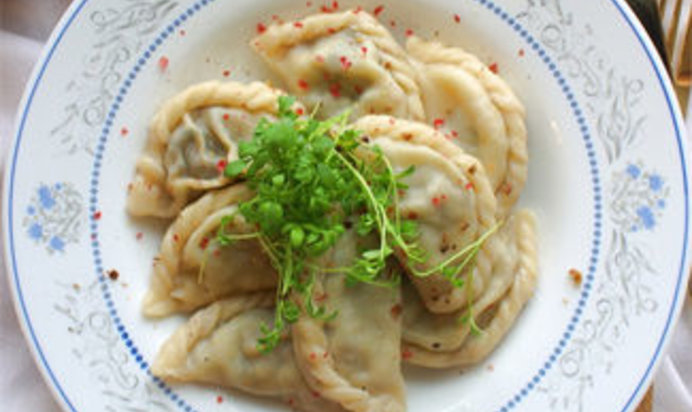 Вареники с фасолью и грибами