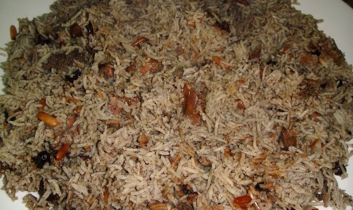 Плов с куриной печенью