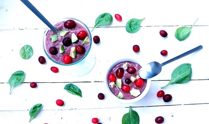 Брусничный смузи