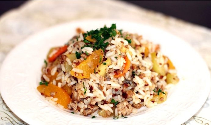 Плов со свининой по-тайски