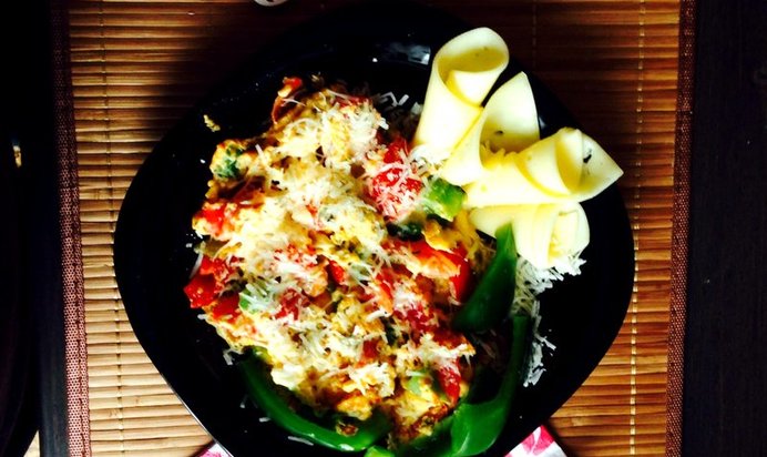 Испанский омлет с зеленым перцем