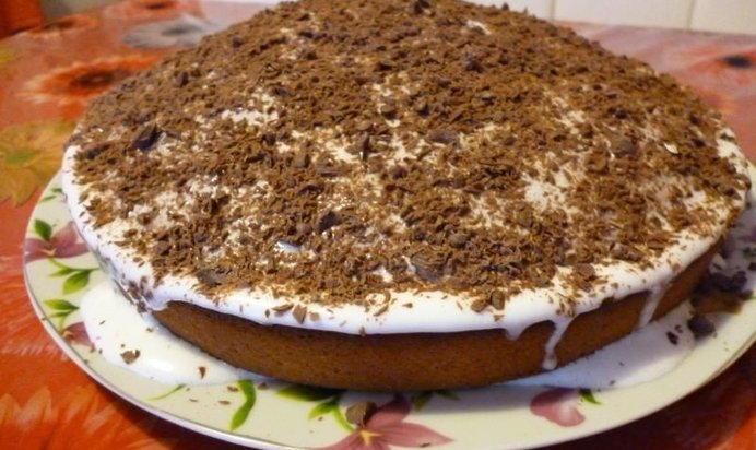 Торт манник шоколадный