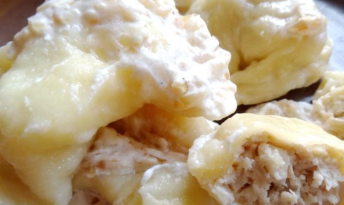 Вареники старосветские с картофелем и мясом