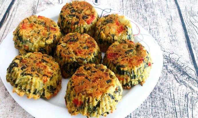 Маффины со шпинатом