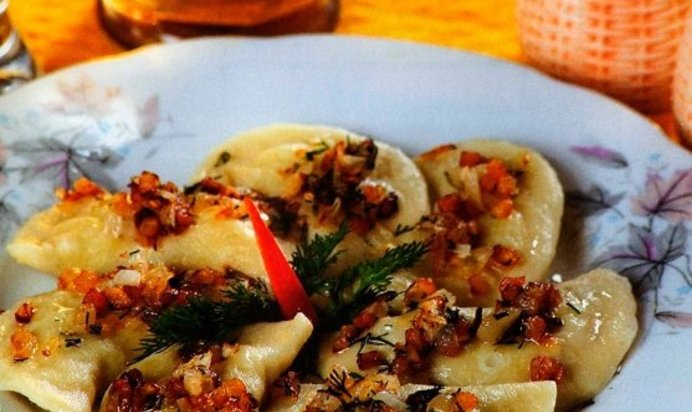 Вареники с салом и картошкой