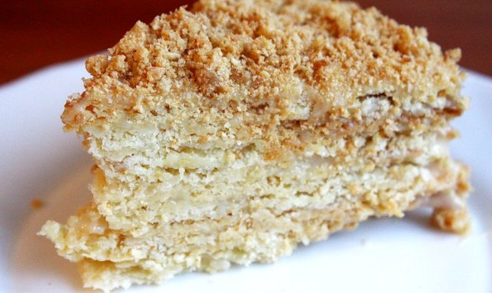 Торт «Наполеон» со сгущенным молоком