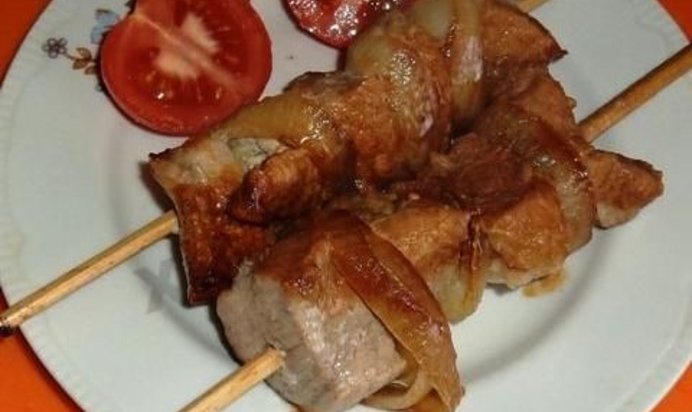 Шашлык на сковороде