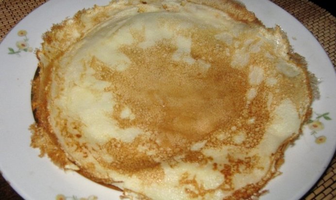 Блинчики на молоке и сметане