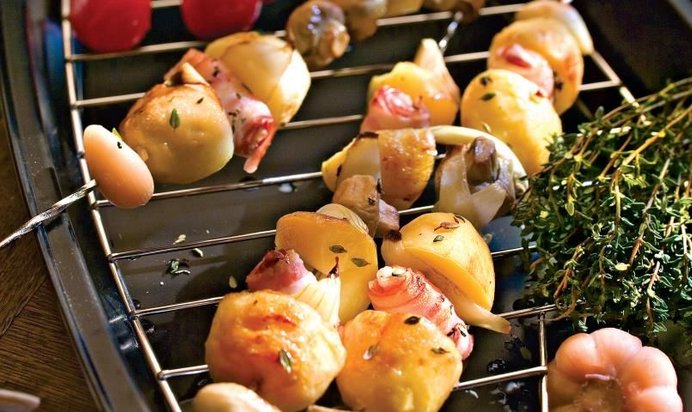 Шашлык из овощей и грибов