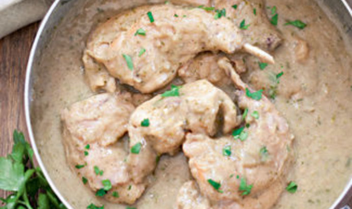 Кролик в хлебном соусе