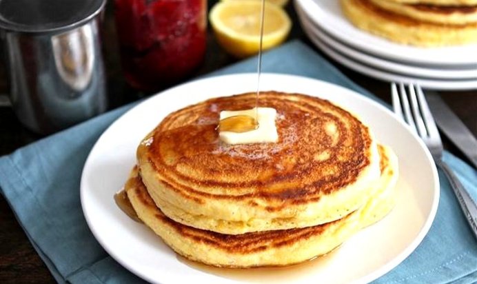 Лимонно-кукурузные оладьи