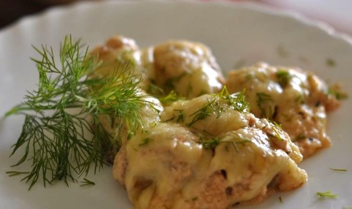 Пельмени в сметане