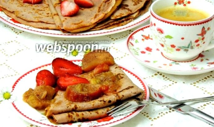 Клубничный «омлет» с ревенем