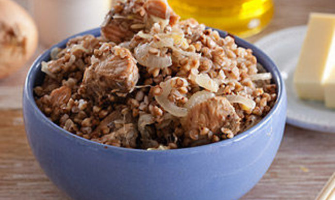 Гречка с лососем в мультиварке