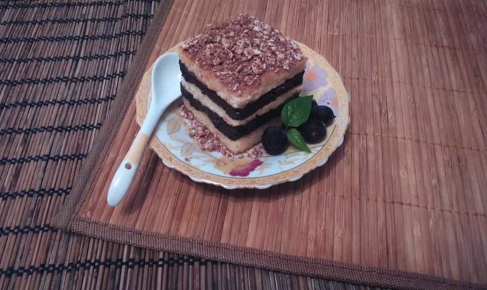 Пирожное Полосатая зебра с яблочно-имбирным джемом