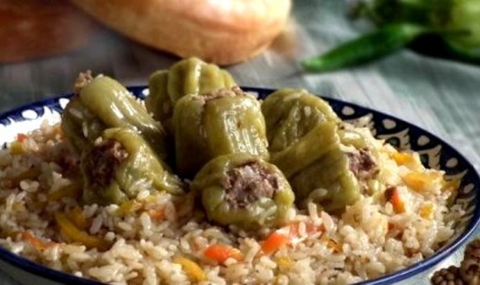 Плов с болгарским перцем