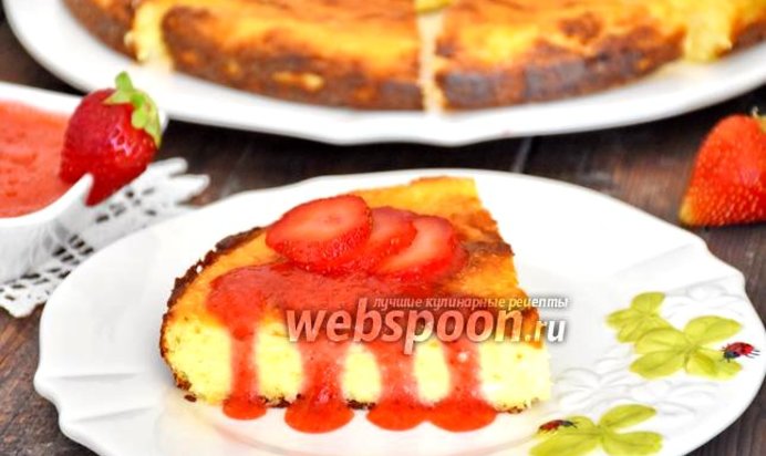 Запеканка из рикотты с кокосом