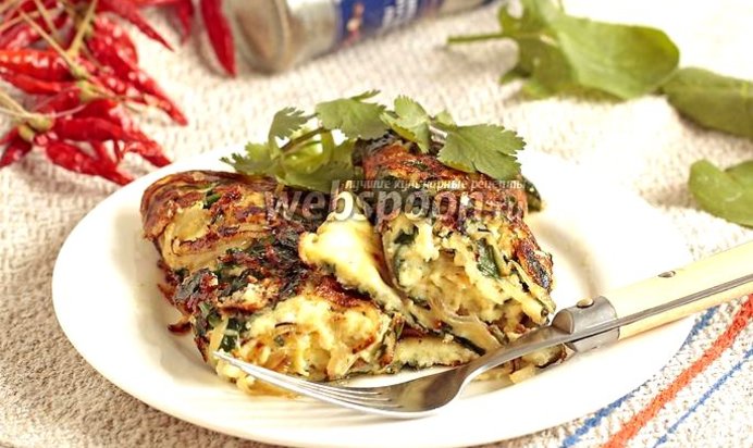 Омлет со шпинатом