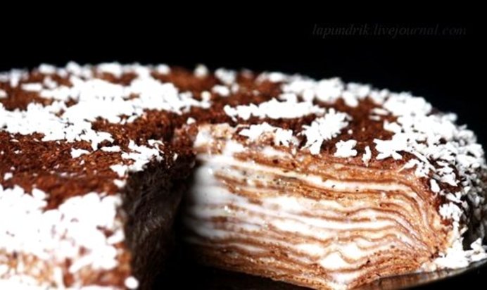 Блинный торт со сгущенкой