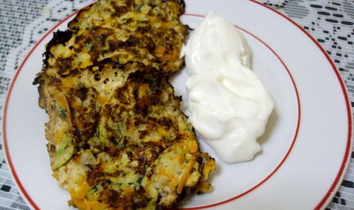 Блинчики из кабачков и моркови
