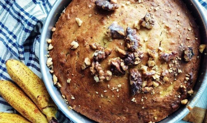 Банановый кекс с манго