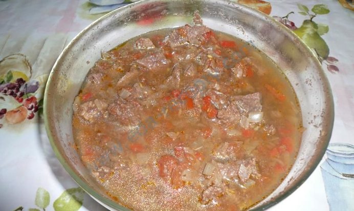 Гуляш по-венгерски в микроволновке