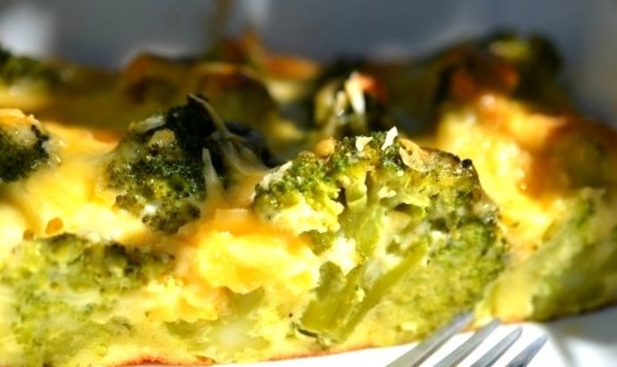 Запеканка с брокколи и сыром