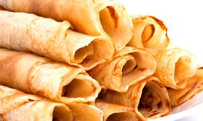 Блины с форелью