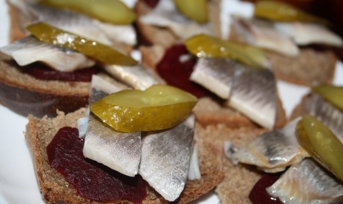 Бутерброды Сельдь без шубы