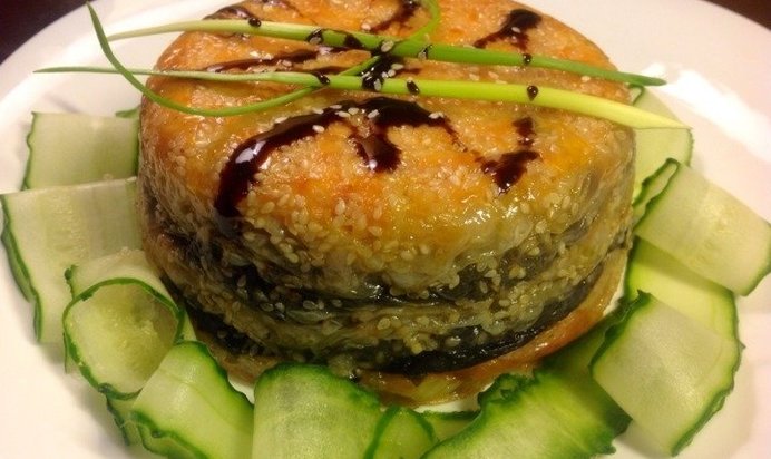 Лососевый торт