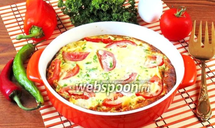 Омлет с рыбой в духовке