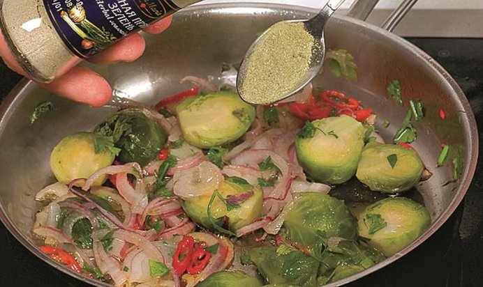 Омлет с брюссельской капустой