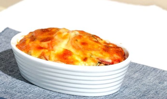 Запеканка из курицы с креветками