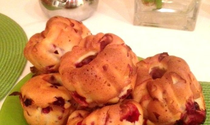 Творожные кексы с клюквой