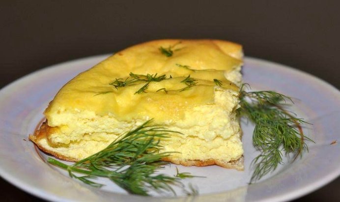 Омлет с мукой и молоком