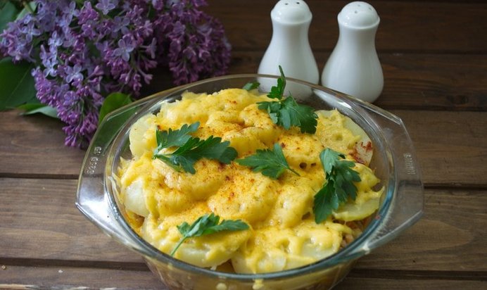 Запеканка мясная с овощами