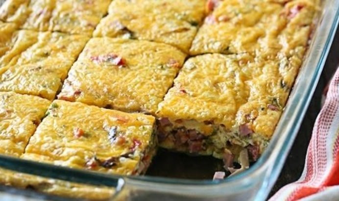 Омлет с ветчиной в духовке