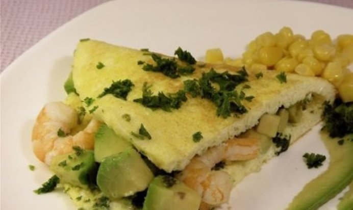 Омлет с морепродуктами