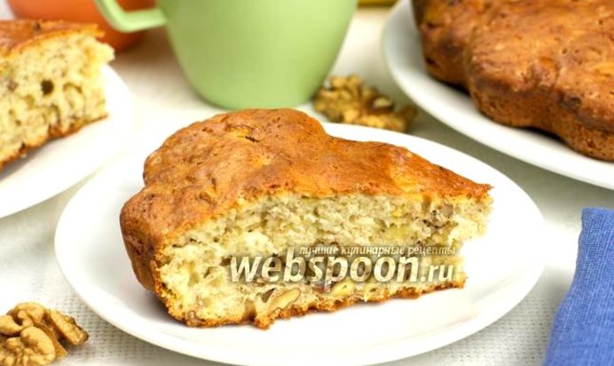 Кекс банановый с грецкими орехами