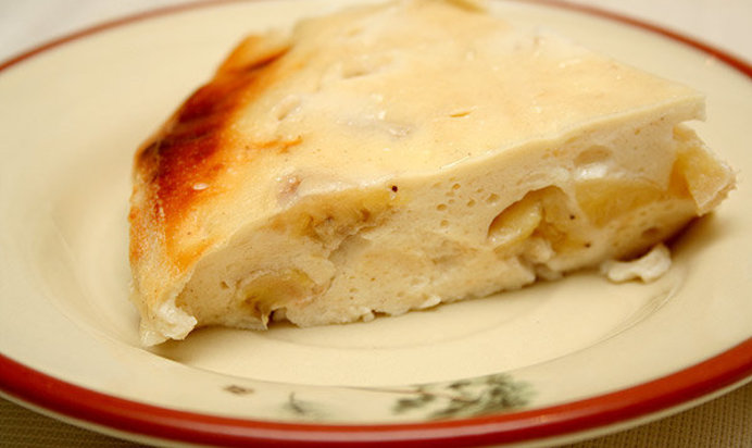 Творожная запеканка с бананами