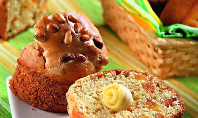 Маффины с лисичками и курагой