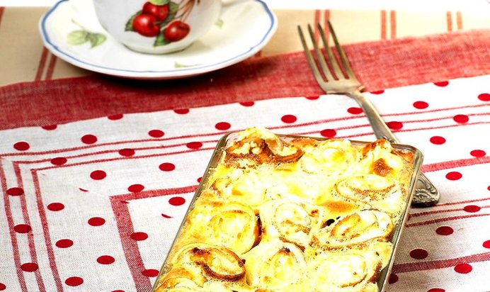 Творожная запеканка с блинчиками