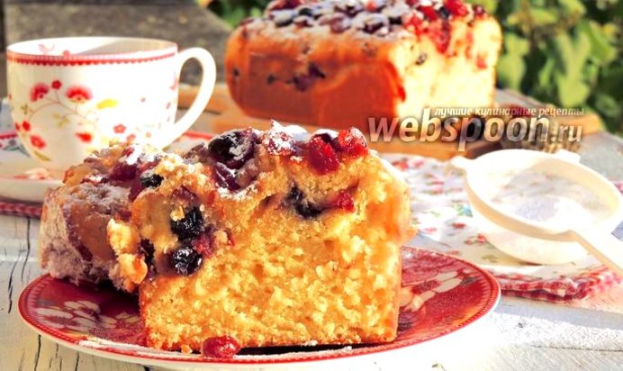 Клюквенно-кокосовый кекс